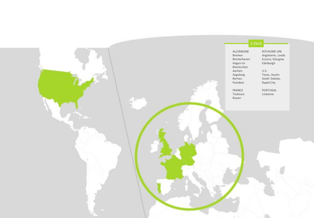 carte de la présence d'EnergieKontor dans le monde